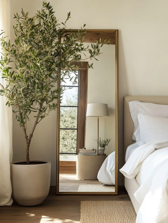 Simple bedroom refresh. No renovation. No drama. Just intention.

Add a sculptural olive tree in a soft ceramic planter.
Lean a gold-framed mirror for instant elegance and depth.

Whether your bedroom is all white and ivory… or layered with bold, rich tones — this combination works every time. It softens the space, adds height, reflects natural light, and brings that quiet European calm.

Sometimes an upgrade isn’t about replacing everything. It’s about adding the right statement piece.

Bedroom refresh. Bedroom upgrade. Elevated simplicity.

#BedroomRefresh #BedroomUpgrade #OliveTreeDecor #GoldMirror #MirrorStyling #NeutralBedroom #ElegantInteriors #ModernEuropeanStyle #CalmHome #HomeDecorInspo #SimpleLuxury #TimelessDesign 

 #LTKHome