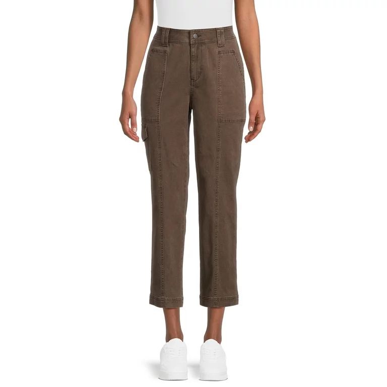 Time and Tru Women's Mid Rise Straight Utility Pants, 27" Inseam - Walmart.com | Walmart (US)