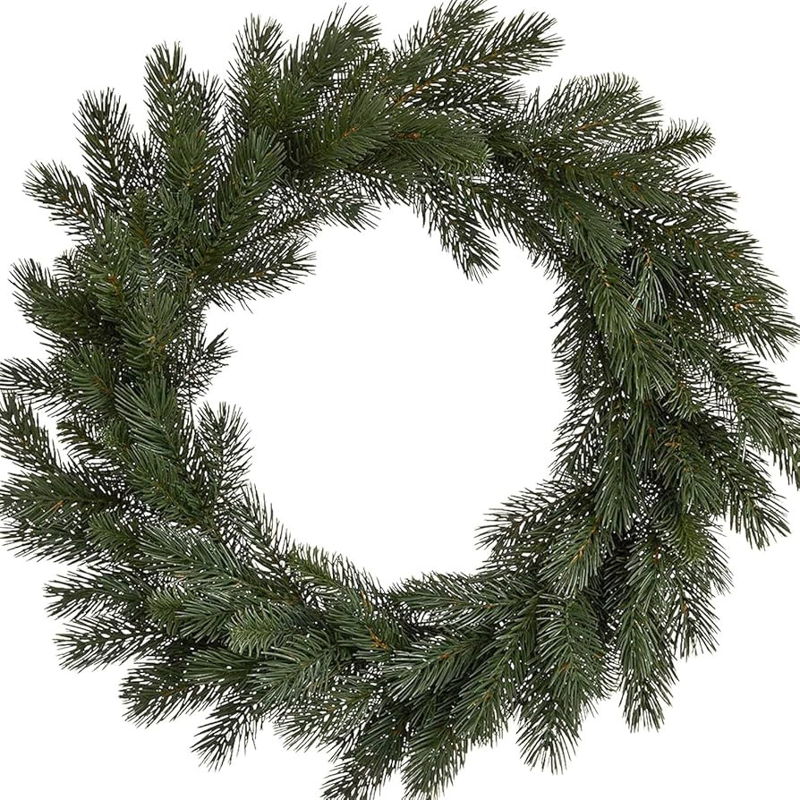 Christmas Wreath - 24 inch Artificial Wreath for Front Door - Green Pine Needles Wreath for Indoo... | Amazon (US)