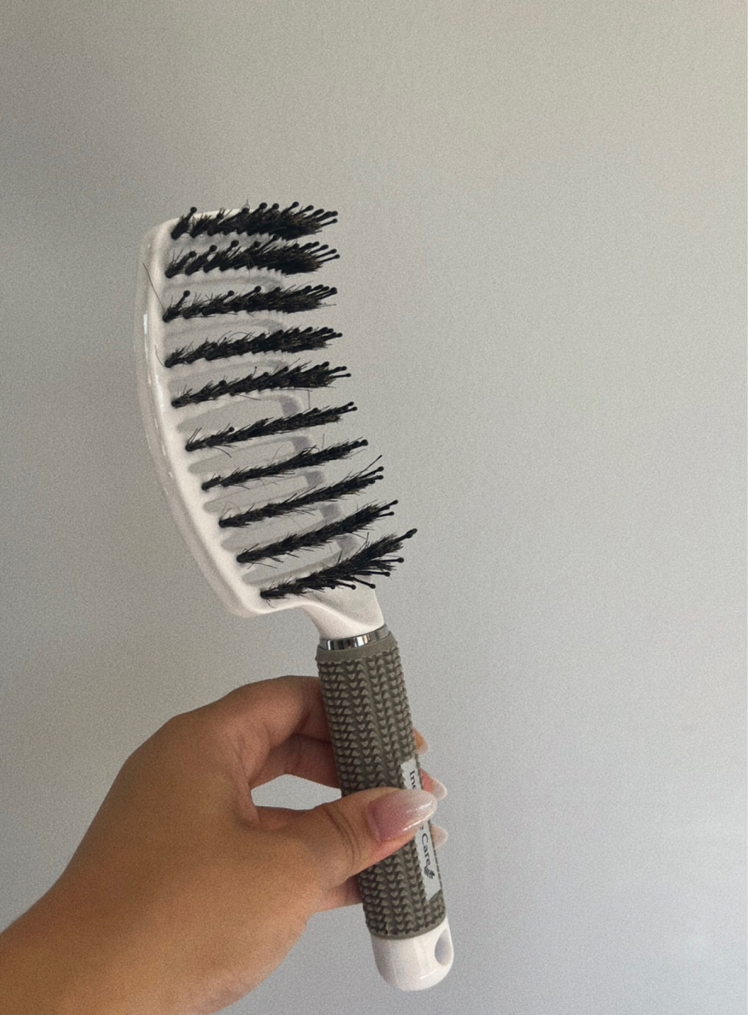 Hi guys ◡̈   Sorry for being MIA, I've actually been back home in Seattle, visiting family, so I've been taking some time off! But I wanted to share this amazing new hairbrush I recently received in the mail while I'm here!   My one-year-old daughter has a lot of hair, but she hates getting it brushed. She always runs away from me whenever I try to fix her hair lol. I’m sure many of you can relate if you're a toddler mom; it's just hard to get them to sit still in general haha. The current hairbrush we have is fine, but I feel like it tends to pull on the hair and can be painful, especially when dealing with tangles.  So, the other night, I went online to find a better brush that wouldn't be too expensive and would be gentler on the hair, as well as better for detangling. Then I found this brush! It's called the 'Ineffable Care: Boar Bristle Hair Brush' from Amazon.  Let me tell you, I'm absolutely obsessed with this brush! The handle is soft and easy to use, and it doesn't pull on the hair. It feels like a little head massage (to me at least) and the curved shape and bristles work wonders in removing hair knots. I immediately opened it out of the box when it got delivered and put it to the test on my daughter's hair, as well as my own, and I have no complaints! Even my youngest lets me brush her hair without fussing as much!  I also did some research and found a better detangling spray called 'Tot Logic,' which we purchased along with the brush. So far, I'm loving all of it, and it has made getting ready in the morning much easier! As always, I have it linked on my Amazon Storefront under the 'Haircare' section and LTK!  Anyways, that's all for now. I just wanted to share my excitement about this brush for anyone who is looking for one ◡̈ hope everyone is having a Good Friday! #hair  #hairbrush #haircareroutine #hairproducts #haircareproducts #haircare101 #amazonfinds #amazonbeauty #amazonfinds2023 

#LTKFind #LTKGiftGuide #LTKbeauty