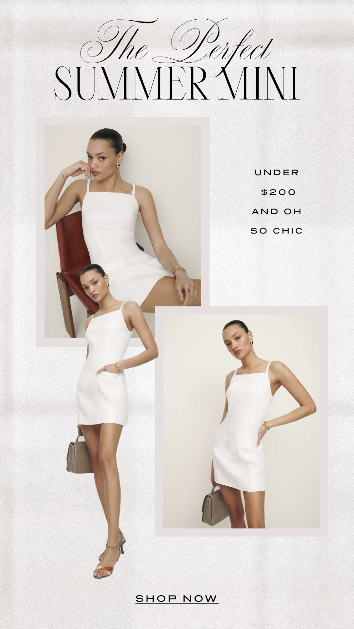 The perfect under $200 Summer mini dress from Reformation! 