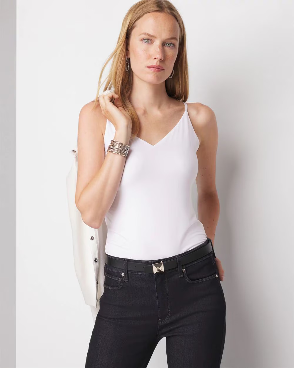 WHBM FORME™ All Ways Stretch V-Neck Cami | White House Black Market