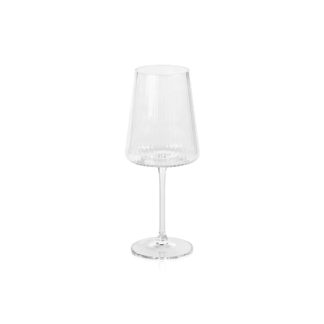Fluted Stemmed Wine Glass | Pink Antlers