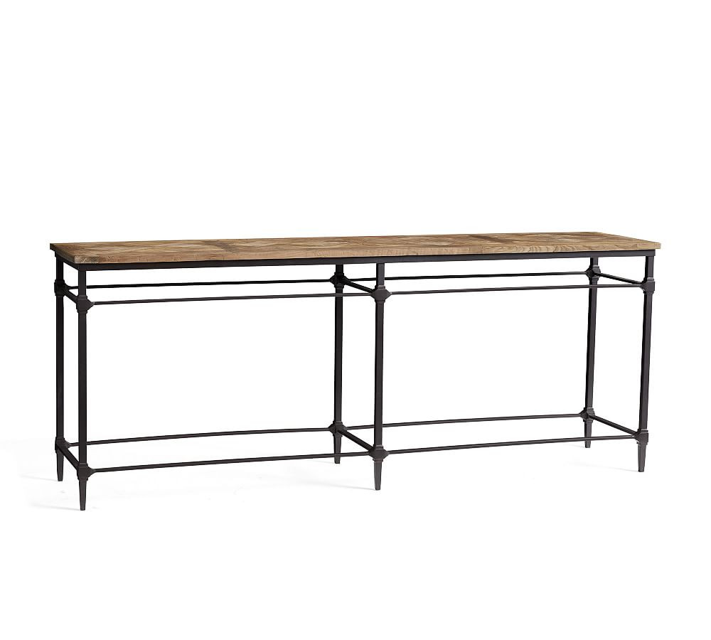 Parquet Reclaimed Wood Grand Console Table | Pottery Barn (US)