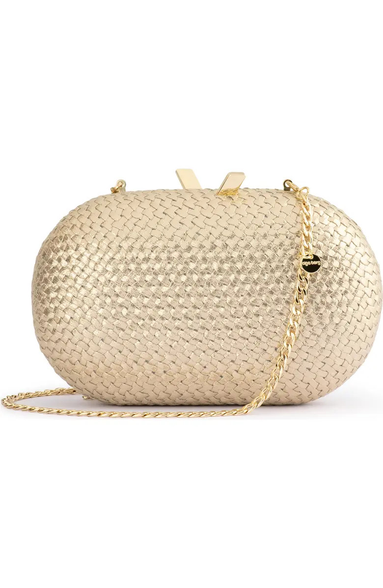 Olga Berg Lucia Woven Oval Frame Clutch | Nordstrom | Nordstrom