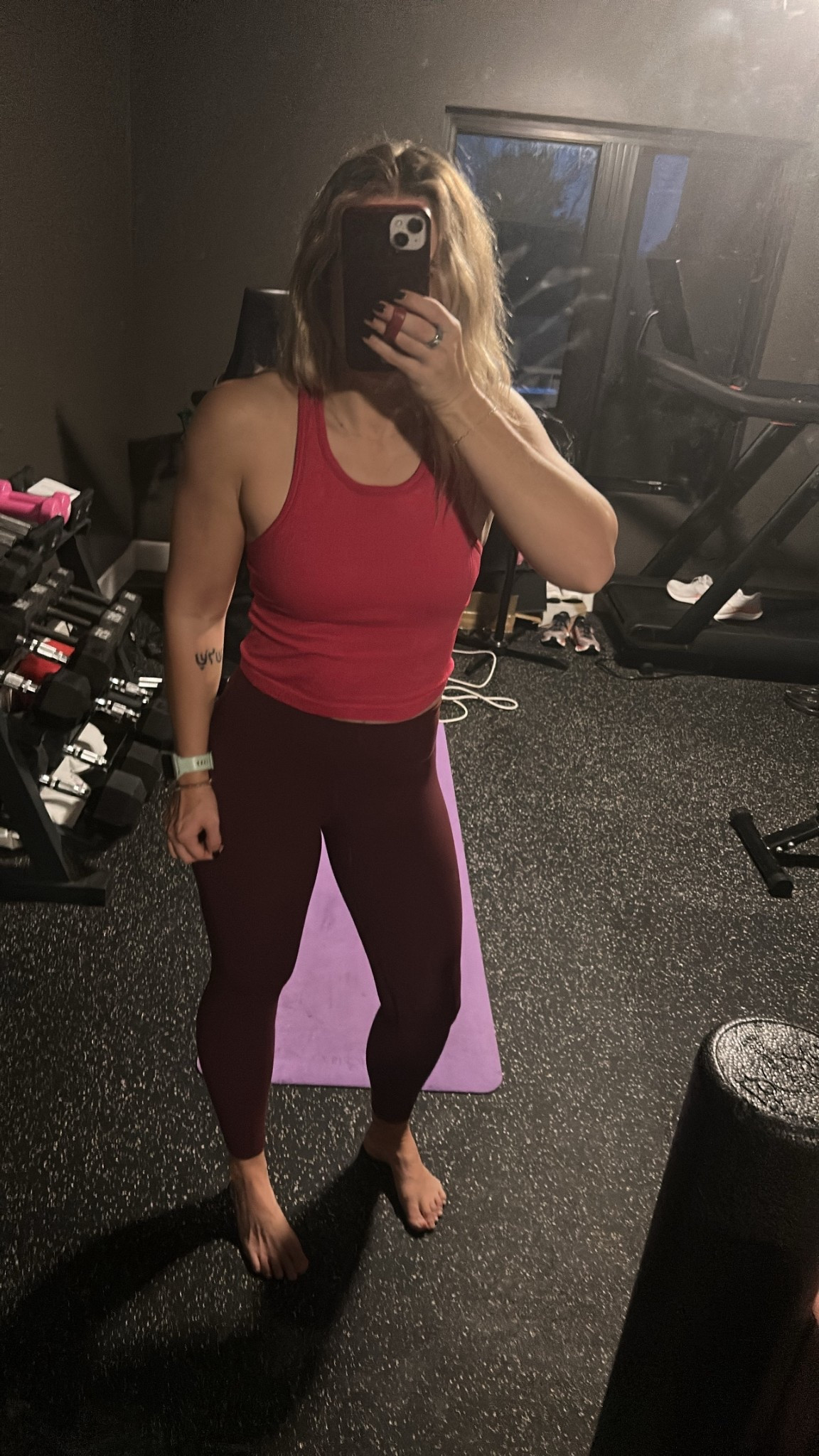 Arm day workout outfit!
Tank is pink dragonfruit color in size 6
Leggings are black plum, 25” length, size 4


#LTKmorningroutine #LTKfitnessgoals #LTKSaleAlert