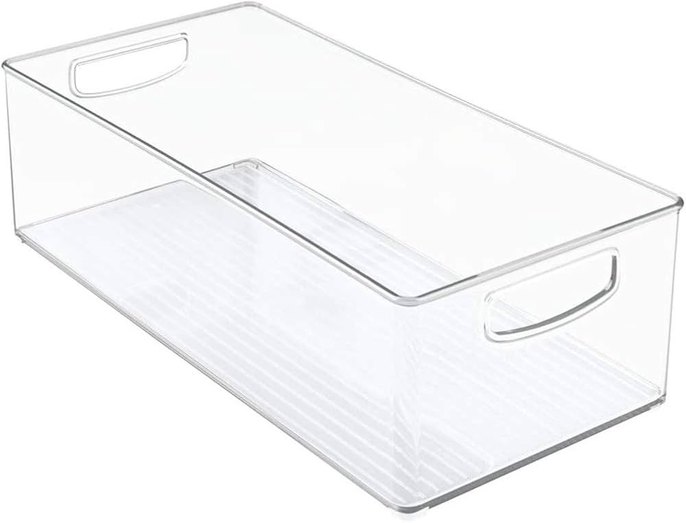 iDesign Fridge Organiser, Stackable Storage Container with Handles, Extra Large BPA-free Clear Dr... | Amazon (UK)