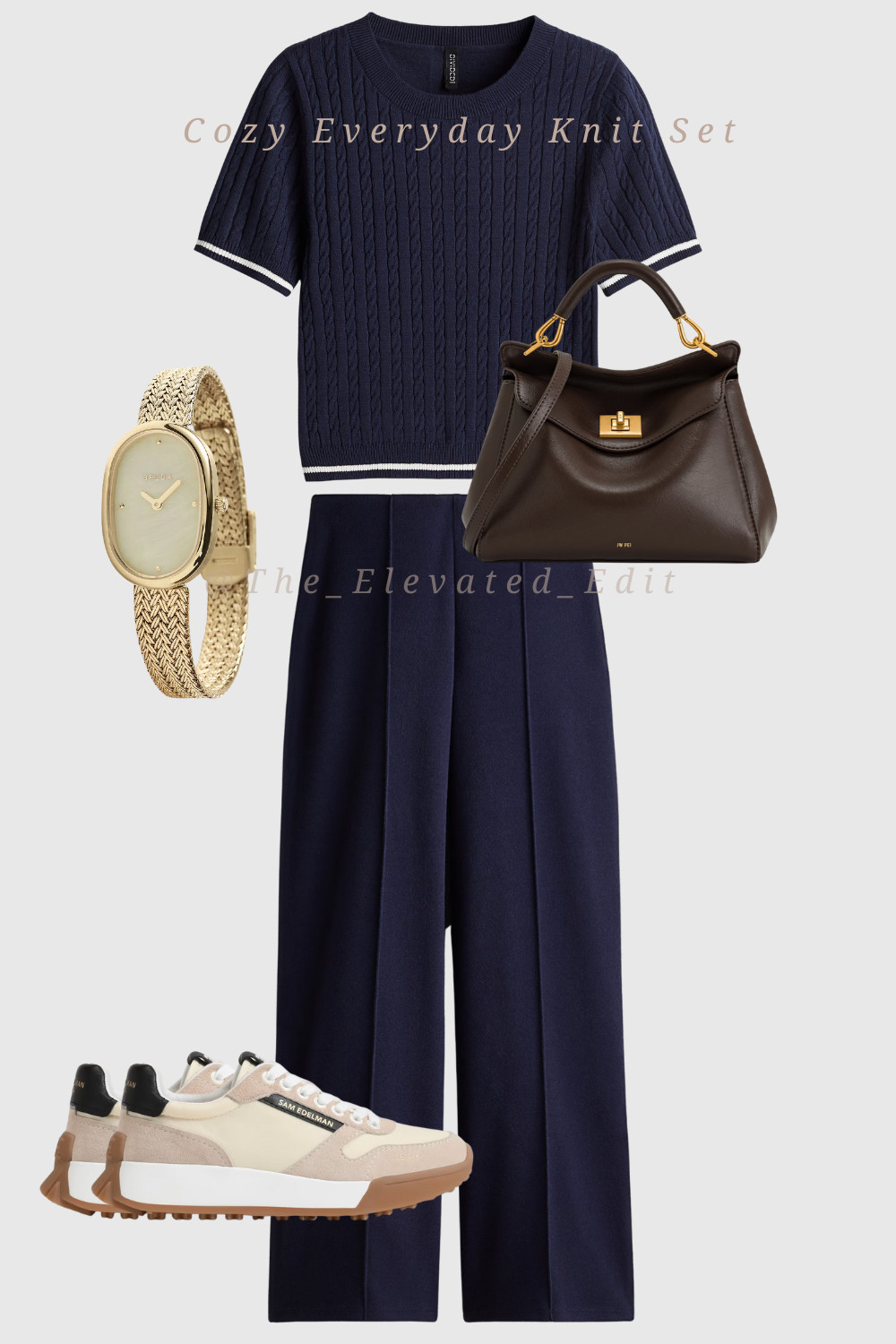Cozy but polished 🤍
This navy knit set from H&M is the definition of an elevated everyday look — soft, comfortable, and still so put together.
Styled with Sam Edelman sneakers, a J.W. Pei top-handle bag, and a gold watch from Revolve to keep it chic and practical for your day.


-----

#LTKFallFashion #LTKStyleTip #LTKAffordable #LTKUnder100 #LTKSeasonal #quietluxury #elevatedstyle #everydayoutfit #hmfinds #samedelman #jwpei #minimalstyle 

 