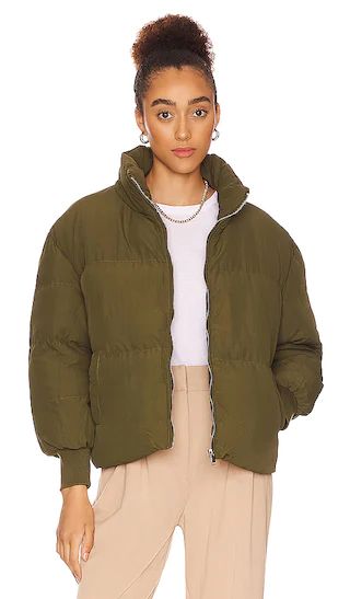 Lovers + Friends Jillian Puffer Jacket in Olive | Revolve Clothing (Global)