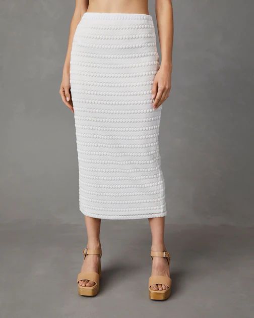 See The Coast Midi Skirt - White | VICI Collection