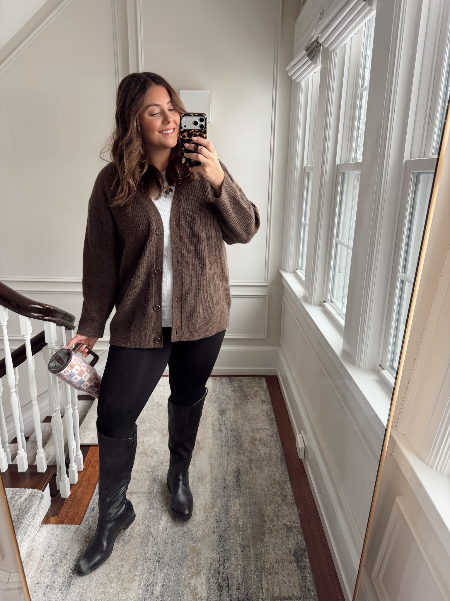 Wearing size 1X in cardigan, XL in maternity shirt, XL in maternity leggings. Sharing non-maternity styles as well  

#LTKootd #LTKMidsize #LTKBump