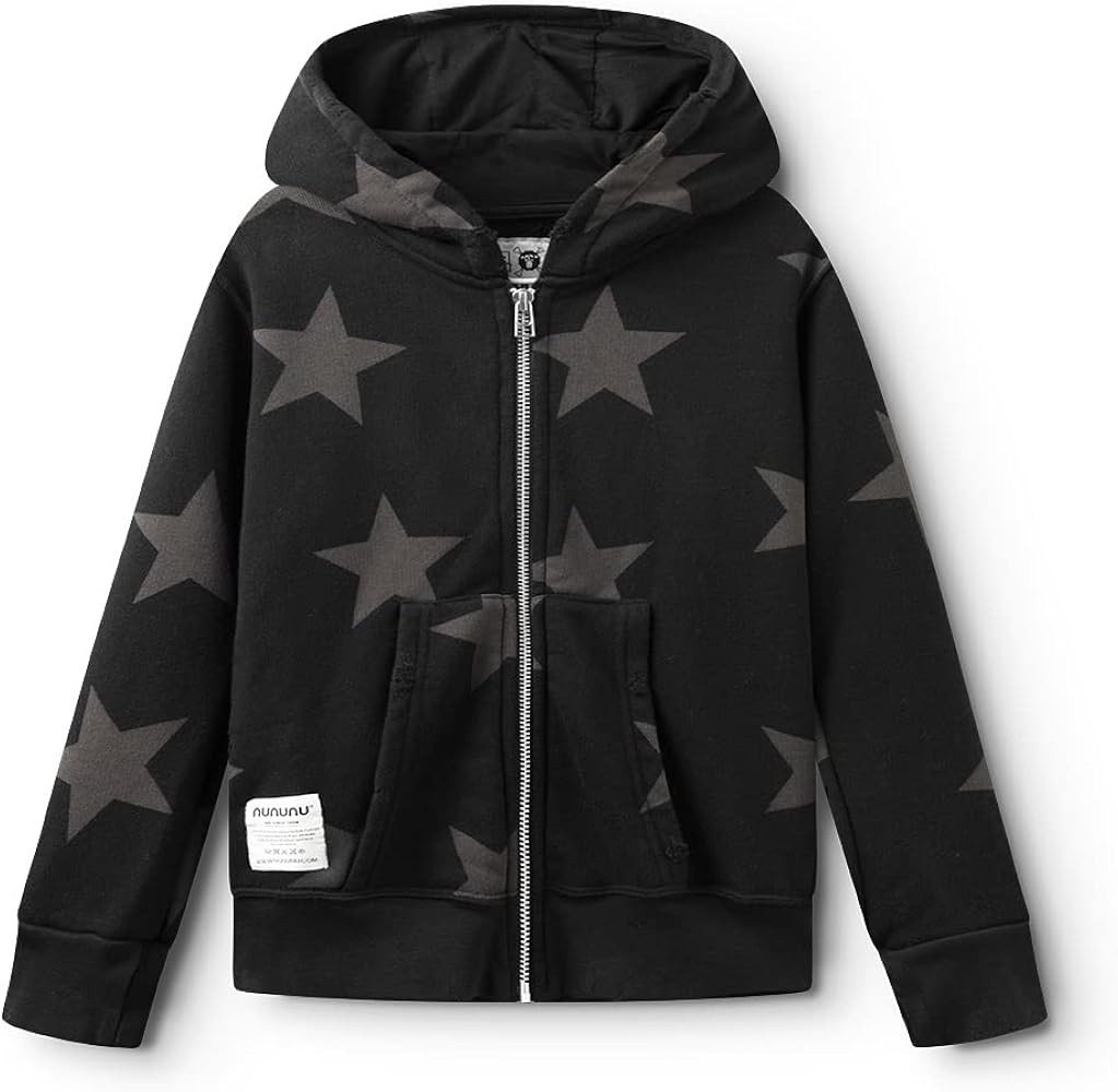 NUNUNU Zip Hoodie, Unisex Cotton Zipper Warm Top Layer for Girls and Boys 0-14 Years | Amazon (US)