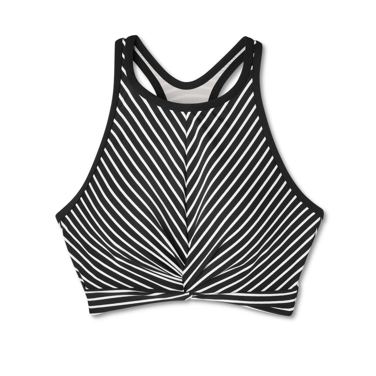 Women's Longline Twist Bikini Top - Kona Sol™ Multi Black M | Target