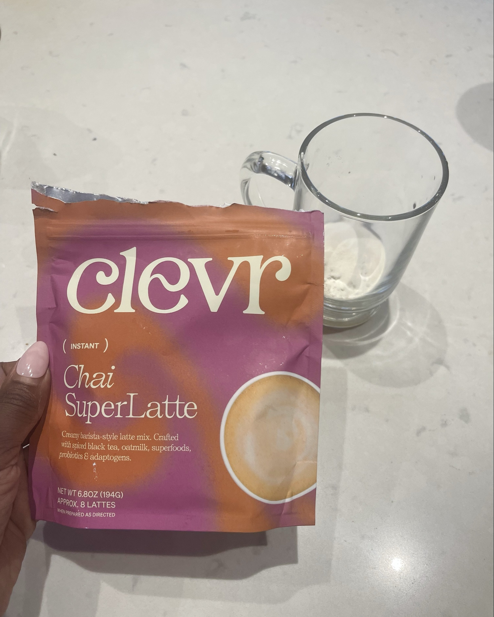 I love this Chai latte from Clevr! I add my collagen and enjoy it warm with a protein filled breakfast. So so good. 

#LTKWatchNow #LTKFindsUnder50 #LTKOver40