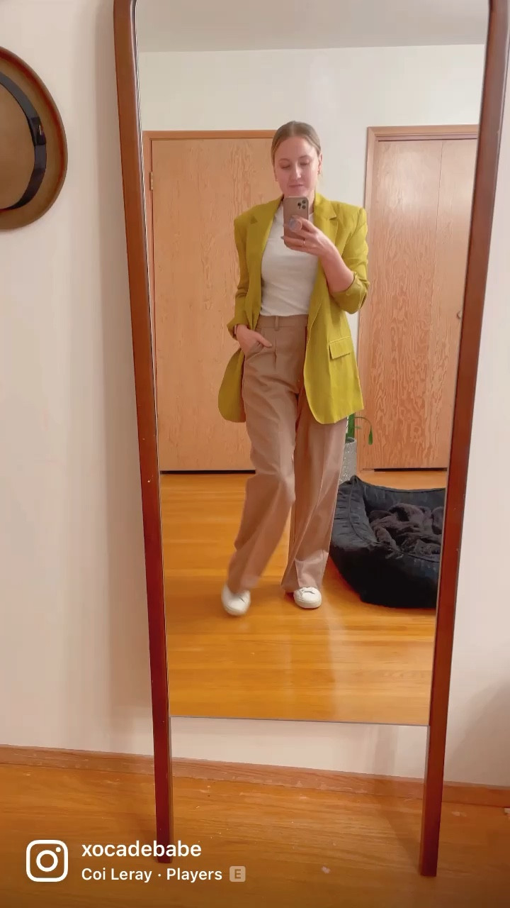 Want to add a pop of colour to your workwear look? Start with a neutral base and add a solid Color blazer, jacket or shoes in the same tone. I love how the tones worked together with this look!

Also - these pants are a must-have investment piece. I’ll be wearing these to work, on the weekend and for dinner with friends. Love them.

#LTKworkwear #LTKstyletip #LTKFind