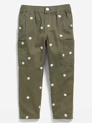 High-Waisted Embroidered Cargo Balloon Pants for Toddler Girls | Old Navy (US)