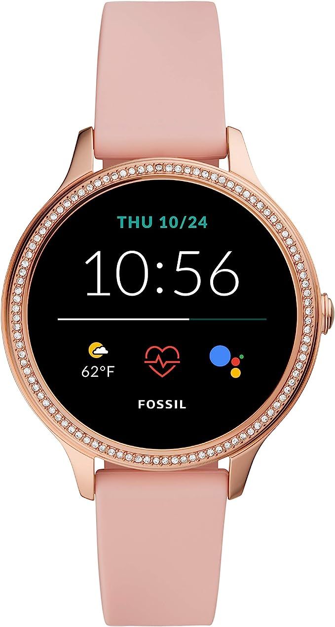 Fossil 42mm Gen 5E Stainless Steel and Silicone Touchscreen Smart Watch, Color: Rose Gold, Pink (... | Amazon (US)