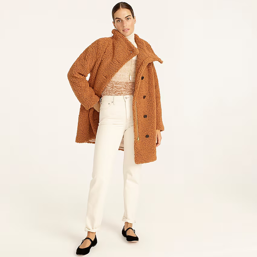 Villa coat in teddy sherpa | J. Crew US