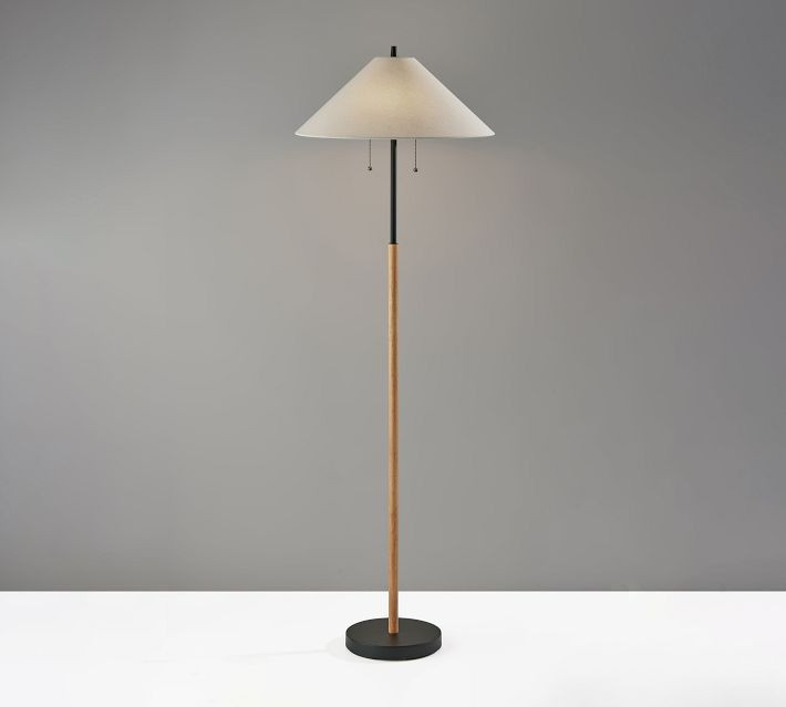 Patton Wood & Metal Floor Lamp | Pottery Barn (US)