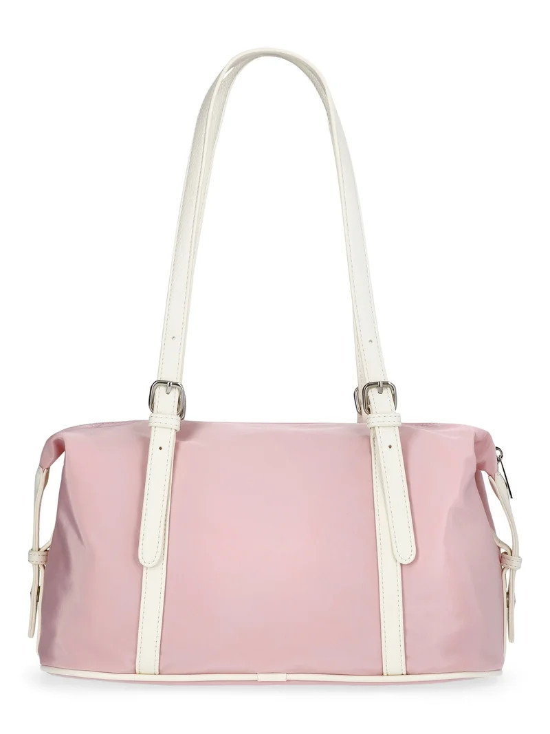 No Boundaries Women's Fashion Clubhouse Shoulder Bag, Pink Lemonade | Walmart (US)