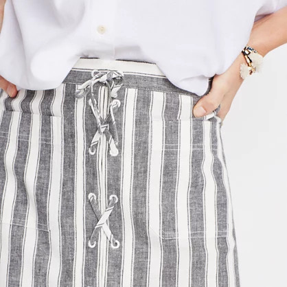 Striped Lace-Up Skirt | Madewell