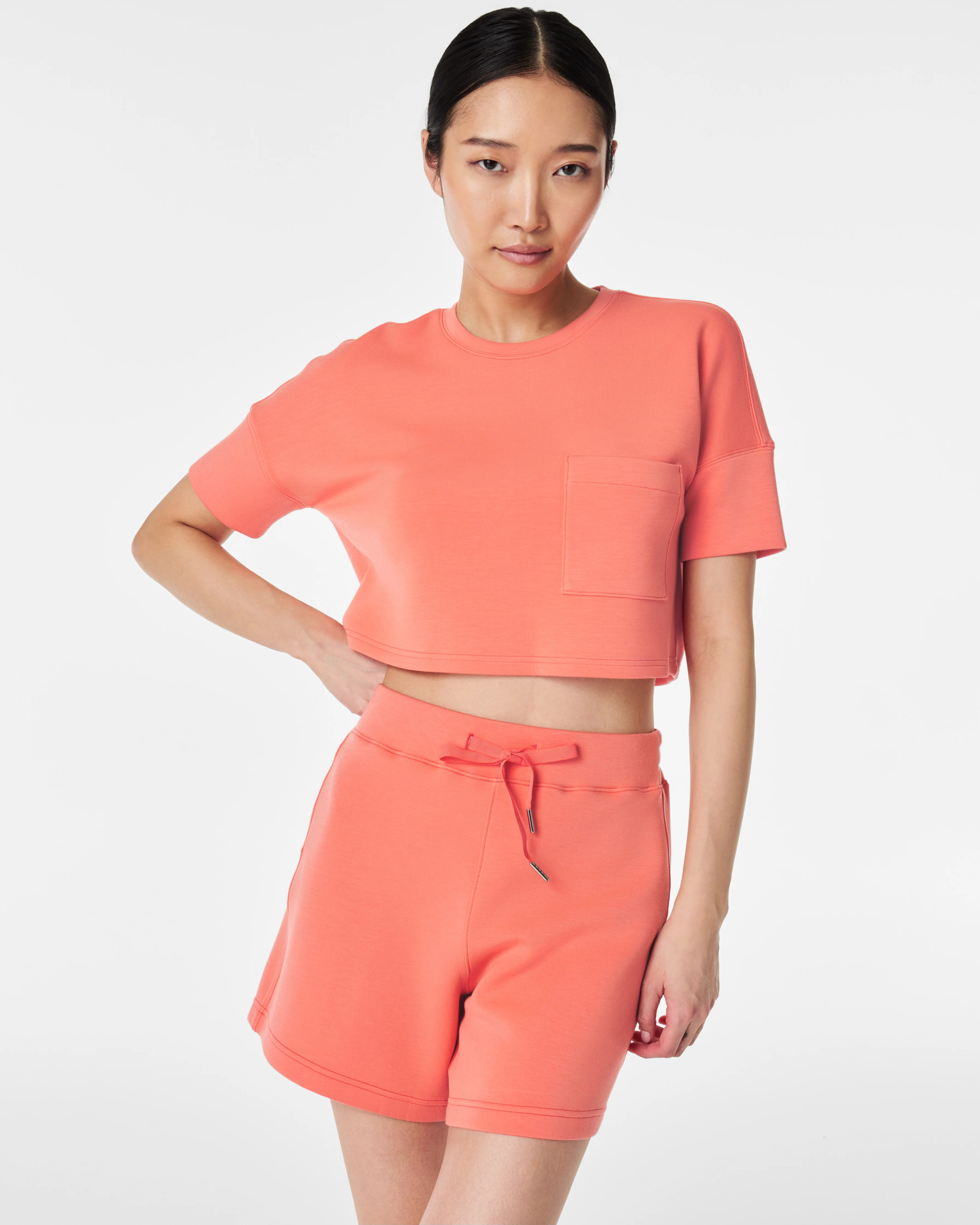 AirEssentials Cropped Pocket Tee | Spanx