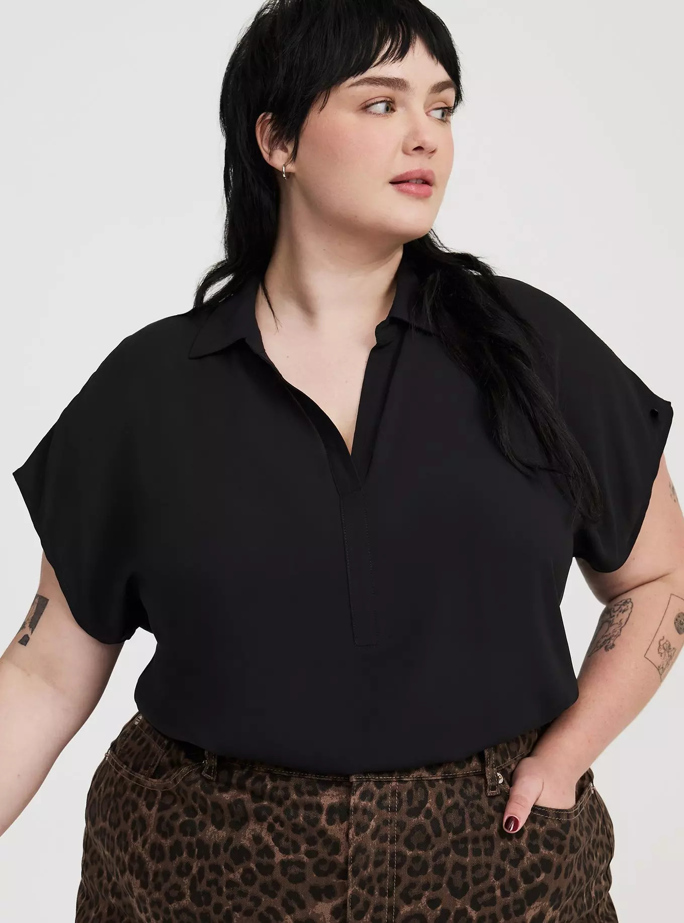 Georgette Dolman Popover Top | Torrid (US & Canada)