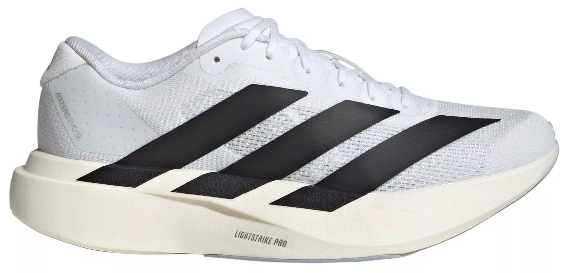 adidas Women's Adizero EVO SL Running Shoes, Size 10, White/Black/White | DICK'S Sporting Goods