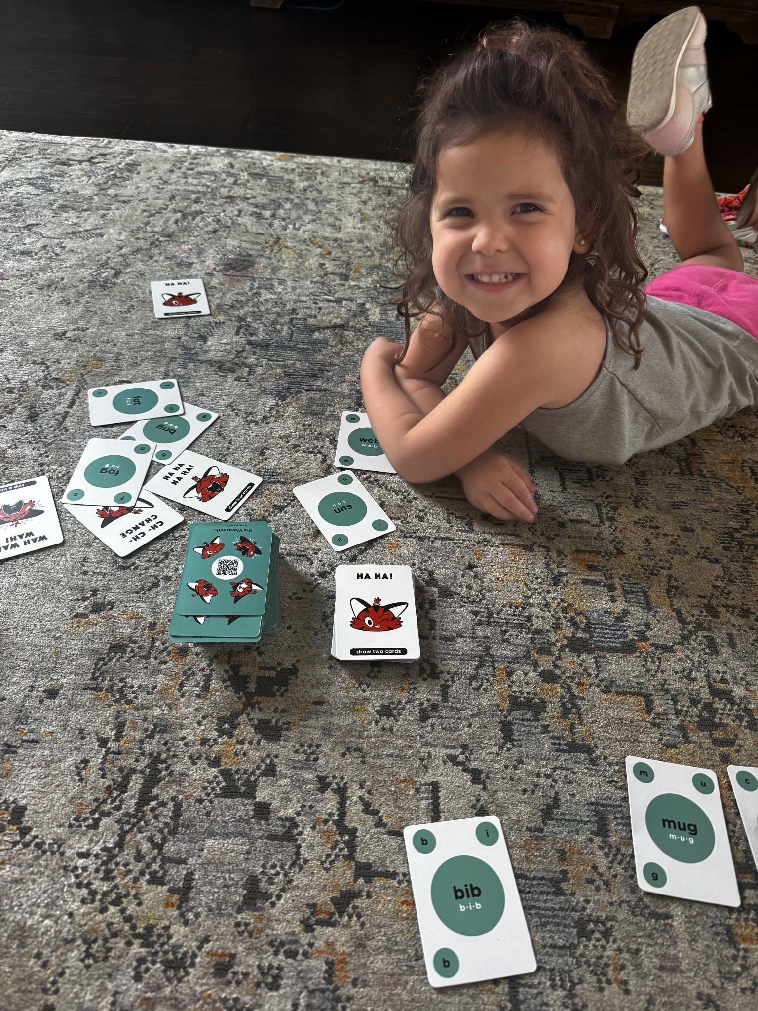 Basically uno but for reading! Comes with three levels. Available on Amazon!