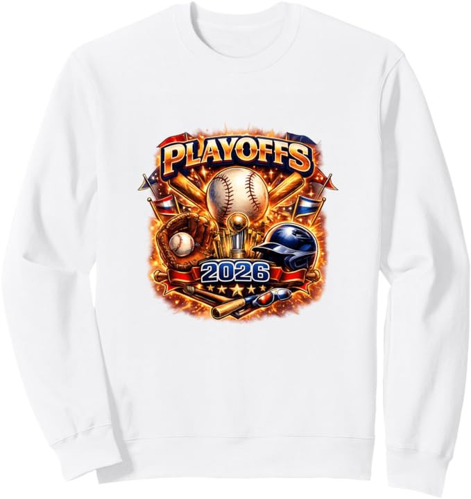 Baseball Playoffs 2026 Graphic Vintage Style Design Sweatshirt | Amazon (US)