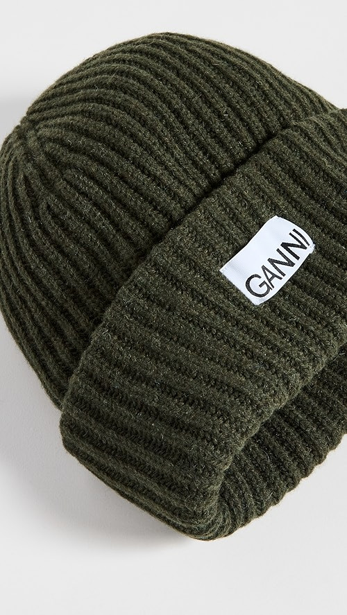 GANNI Structured Rib Beanie | SHOPBOP | Shopbop