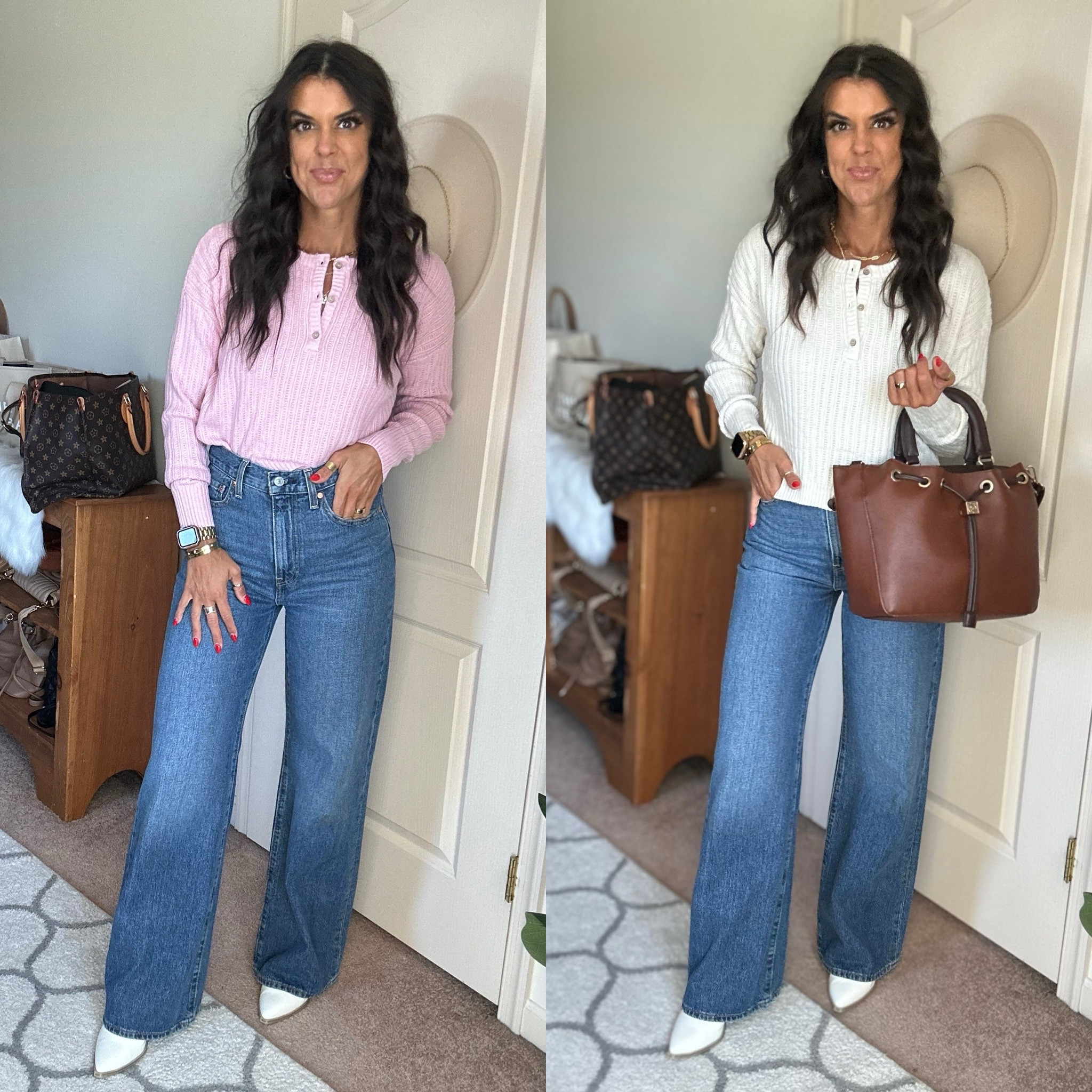 Love these new Walmart Henley’s! Size xs 
Size 27 in jeans 

#LTKStyleTip #LTKFindsUnder100 #LTKSeasonal