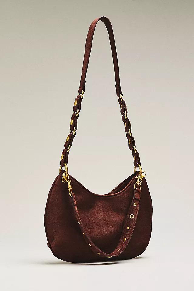 Faux Suede Circular Shoulder Bag | Anthropologie (US)