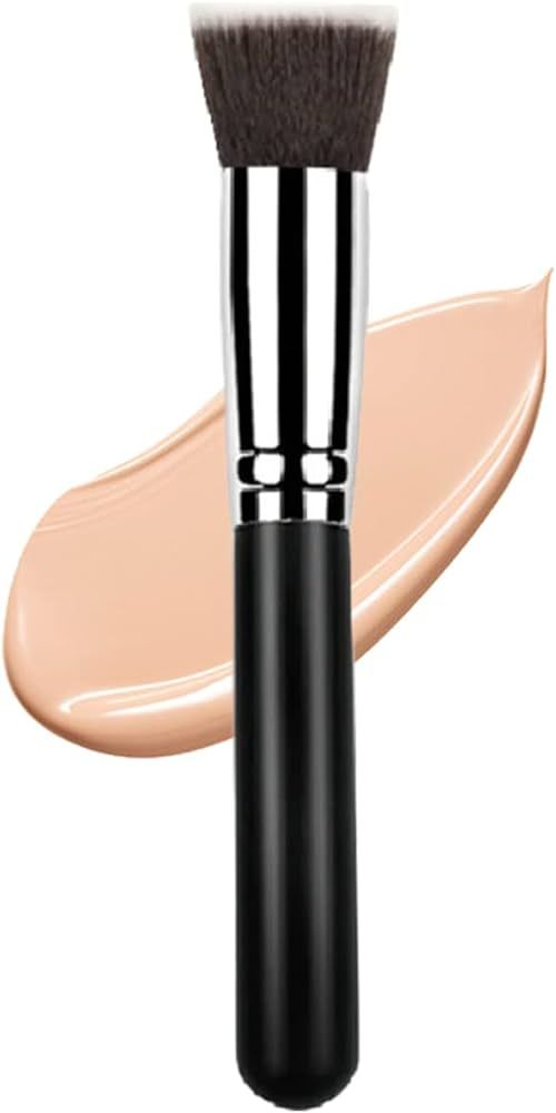 Flat Kabuki Foundation Brush, Soft Premium Makeup Brush Cosmetic Tool, Black | Amazon (US)