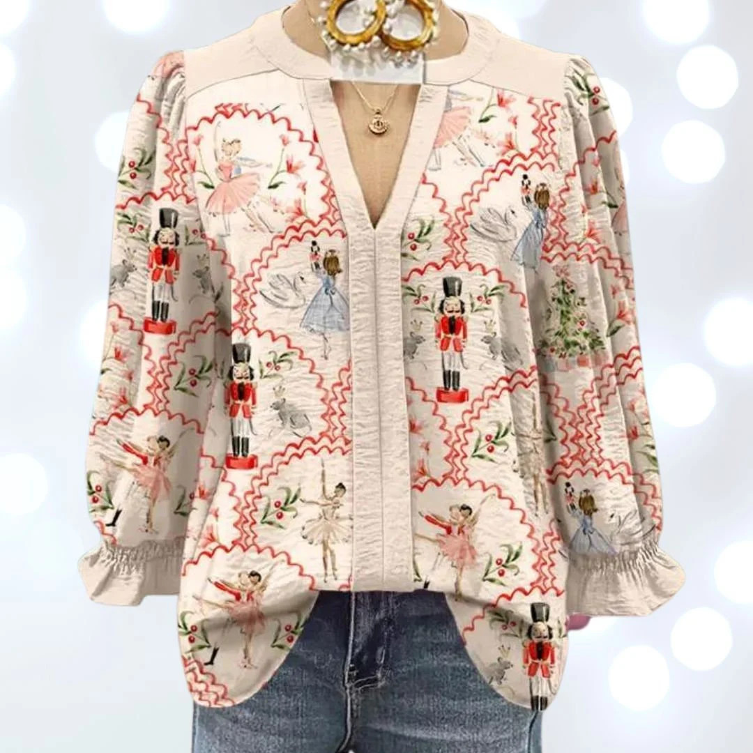 Christmas Holiday Nutcracker Women's Mix Print Tunic Top - Etsy | Etsy (US)