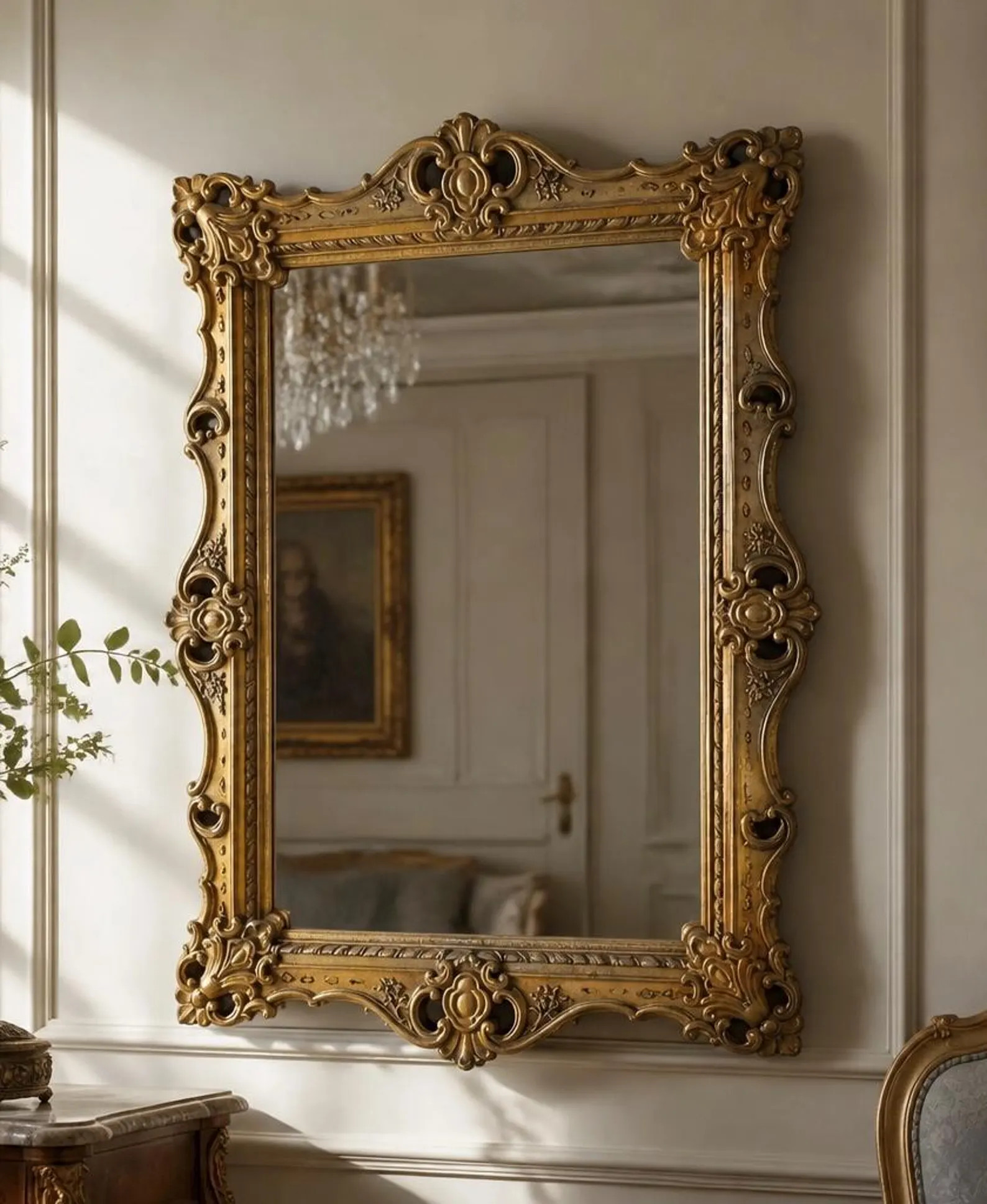 Vtg Large Bassett Gold Mirror Hollywood Regency Rococo  French Country 41x29” | Etsy (Global)
