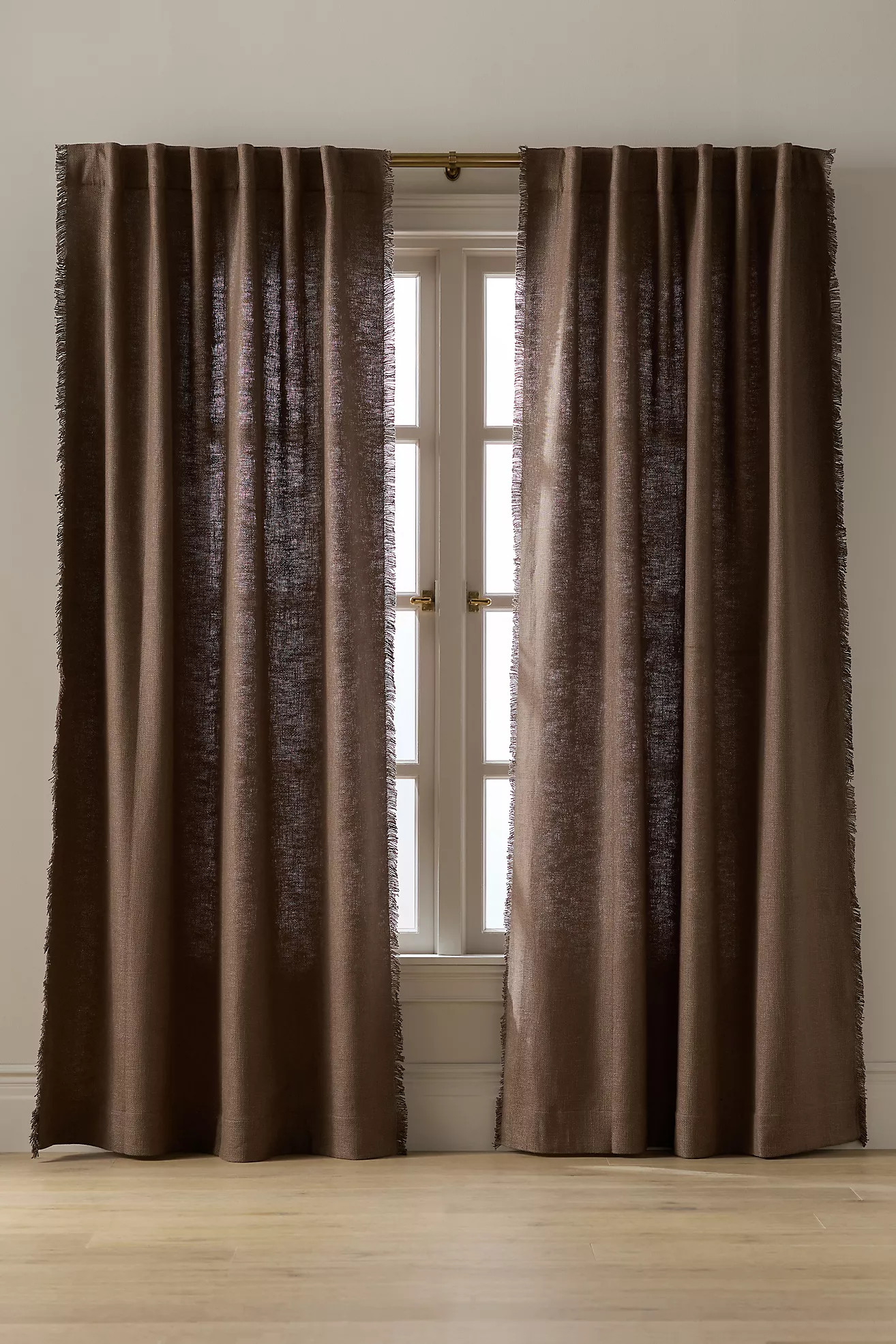 Luxe Linen Blend Woven Curtain | Anthropologie (US)