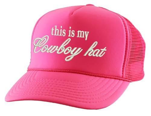 ALLNTRENDS This is My Cowboy Hat Embroidered Trucker Hat Funny Western Snapback Cap | Amazon (US)