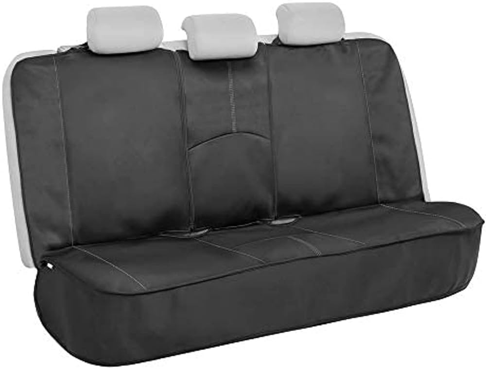 Motor Trend SpillGuard Waterproof Seat Cover, Gray Stitching – Split Bench Rear Seat Protector ... | Amazon (US)