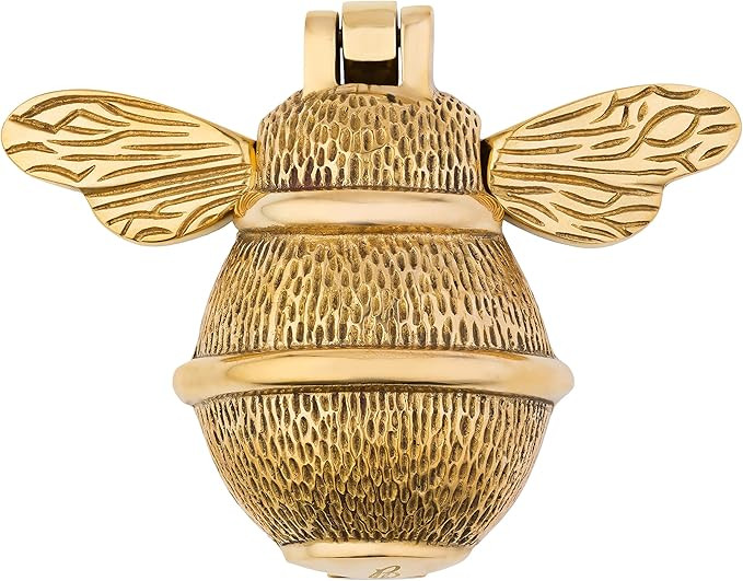 Bee Door Knocker for Front Door | Polished Solid Brass Bee | Brass Knockers with Strike Plate | U... | Amazon (US)