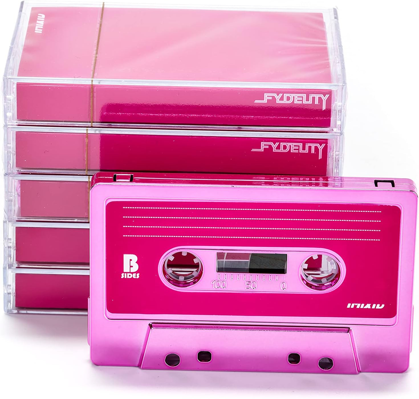 FYDELITY Pink Chrome Cassette Tape Blank Cassette Tapes for Recording Blank Audio Tapes Clear Aud... | Amazon (US)
