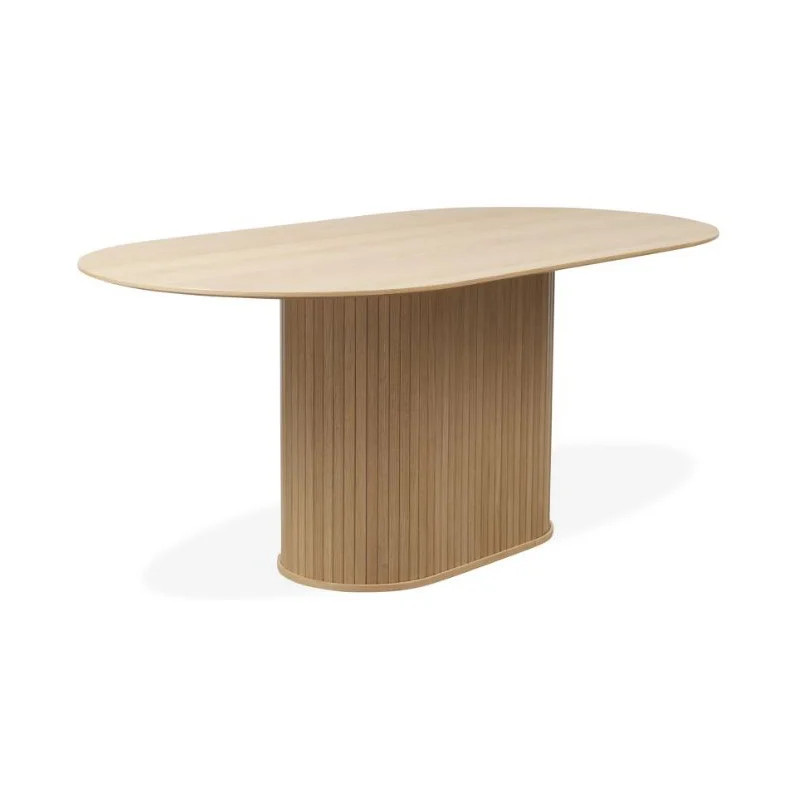 Unique Furniture Modern 71" Oval Dining Table in Natural Oak | Walmart (US)