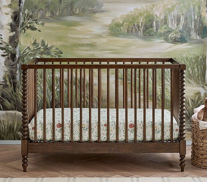 Chris Loves Julia Turned Wood Convertible Crib | Pottery Barn Kids