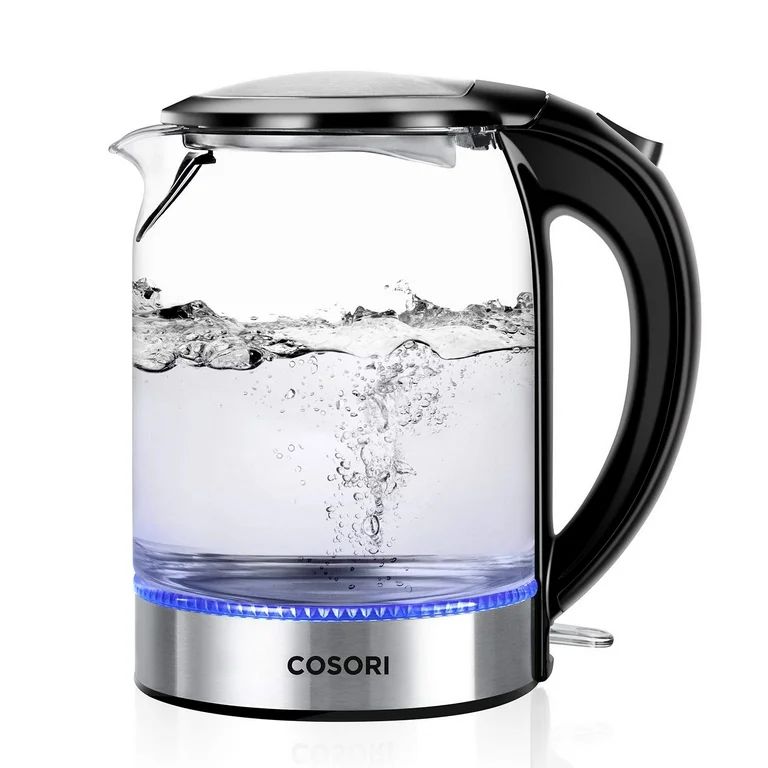 Cosori 1.7L Electric Kettle (BPA-Free), Cordless Glass Boiler Hot Water and Tea Heater with LED I... | Walmart (US)