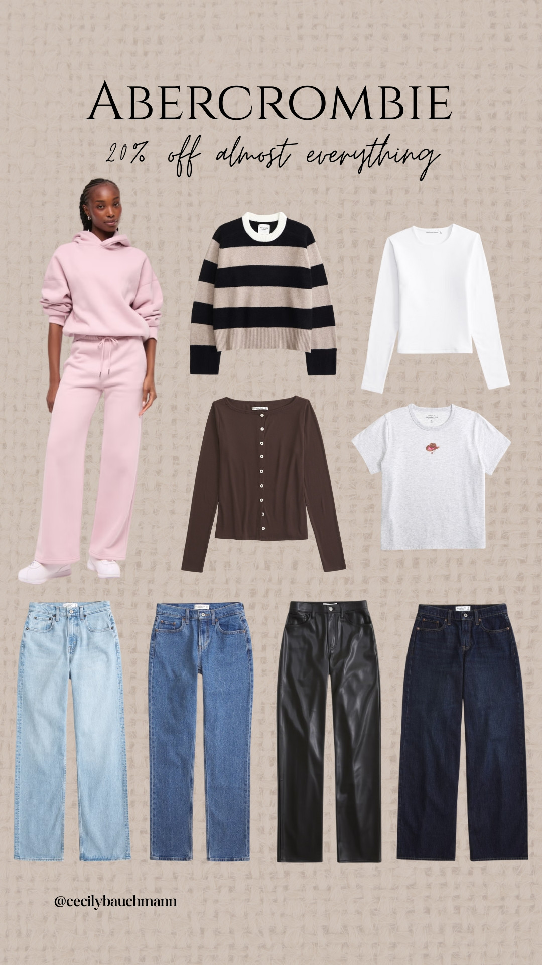 Abercrombie is doing 20% off almost everything in app with code AF20  

 #LTKgrwm #LTKootd #LTKSaleAlert