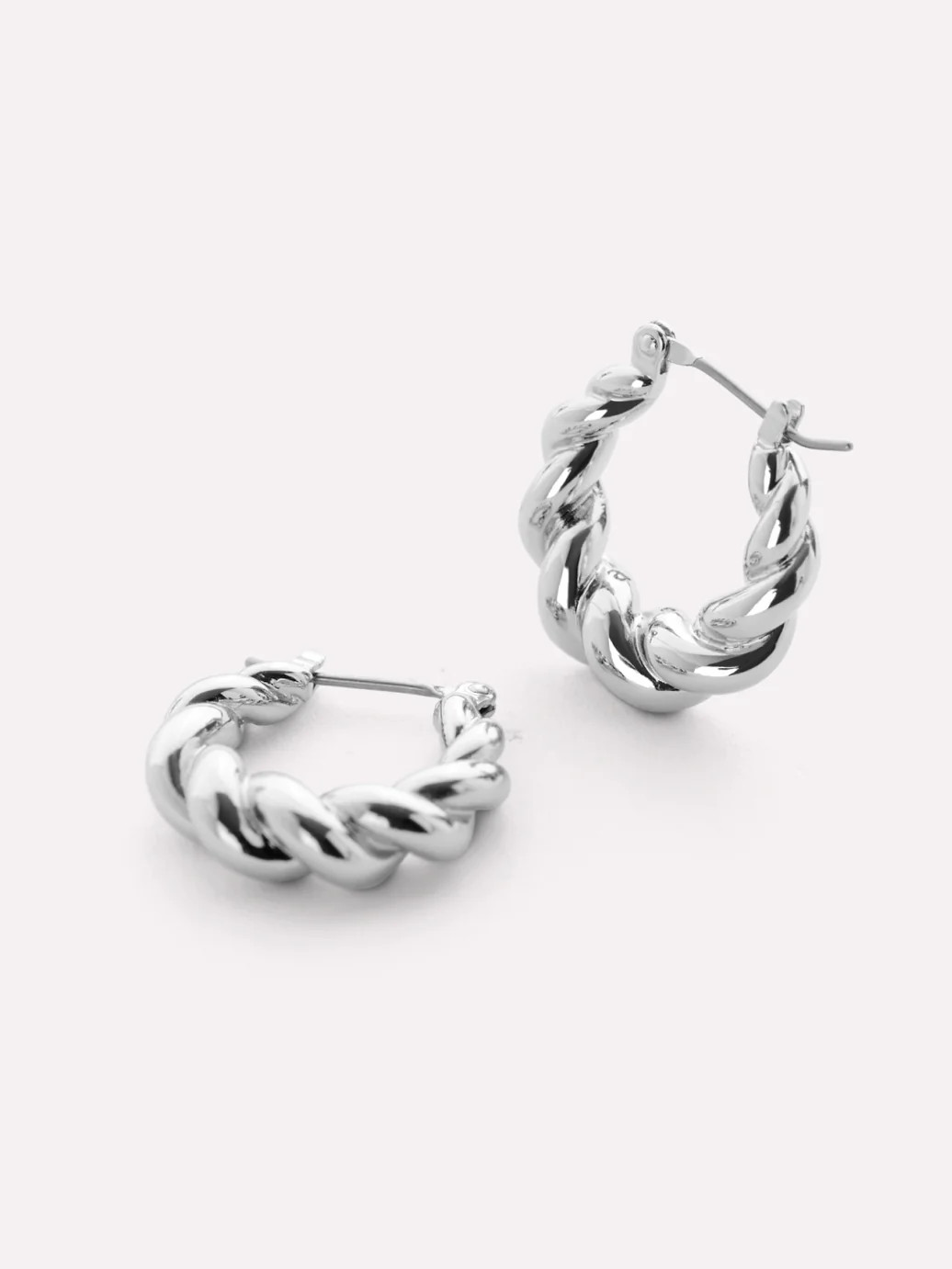 Twisted Hoop Earrings - Paris Silver | Ana Luisa
