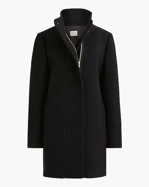 City coat with button neck | J.Crew Factory