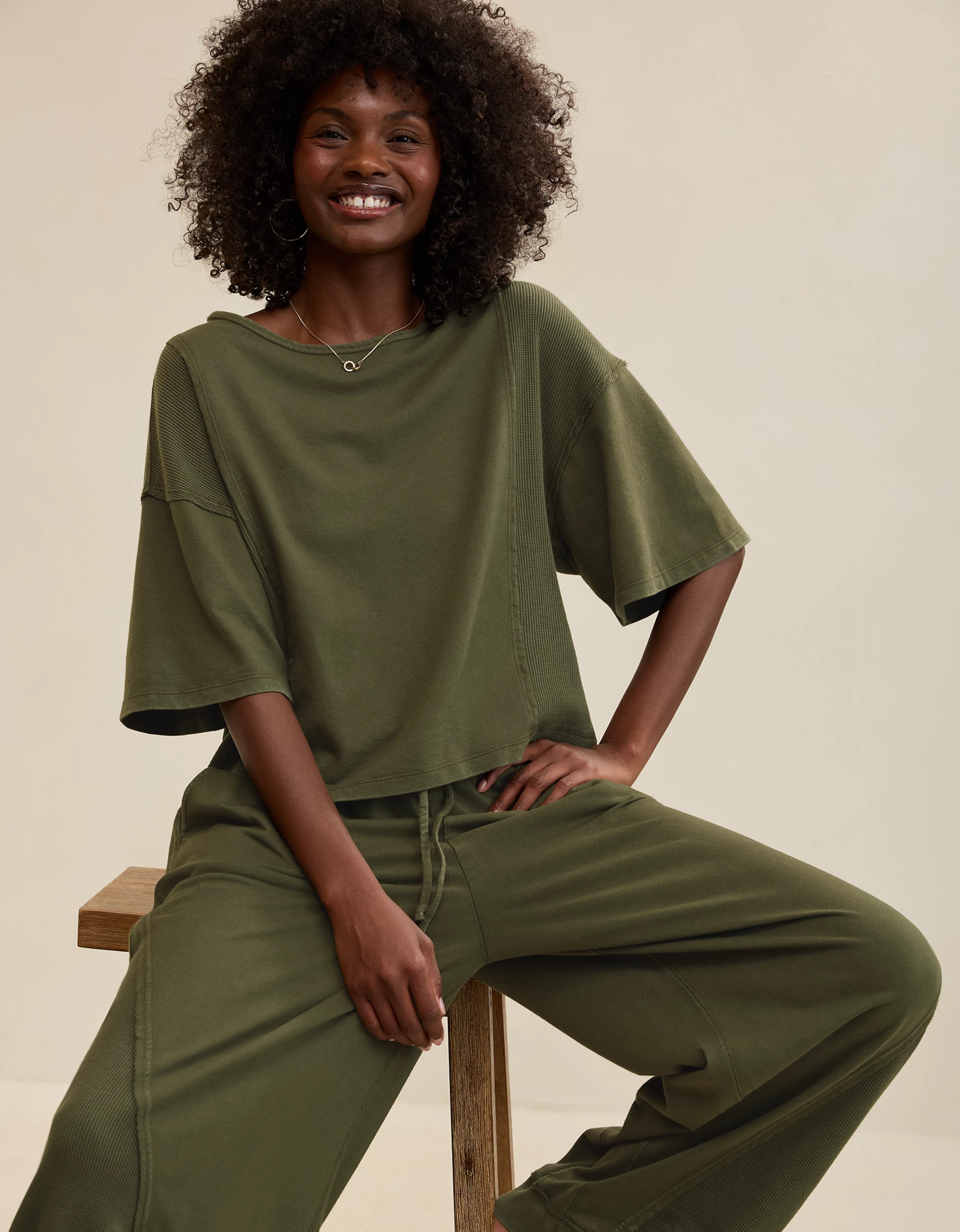 Aerie Unwind Waffle T-Shirt | Aerie