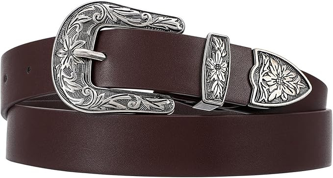 WHIPPY Western Belts for Women - Vintage Western Design Ladies Cowgirl Waist Belt for Pants Jeans... | Amazon (US)
