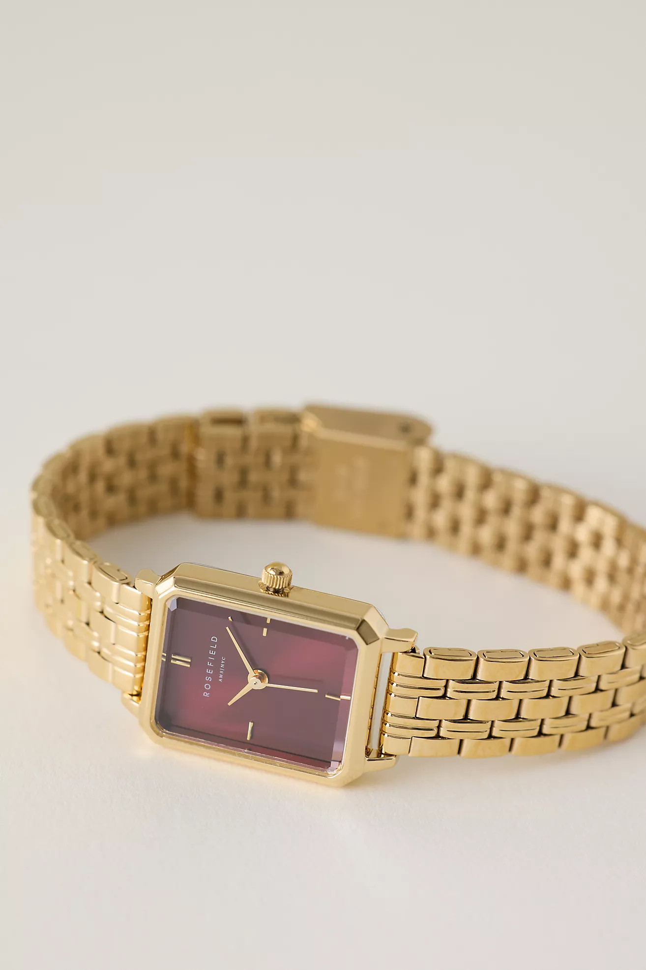 Rosefield Watches Octagon Burgundy Watch | Anthropologie (UK)
